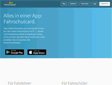 Tablet Screenshot of fahrschulcard.de